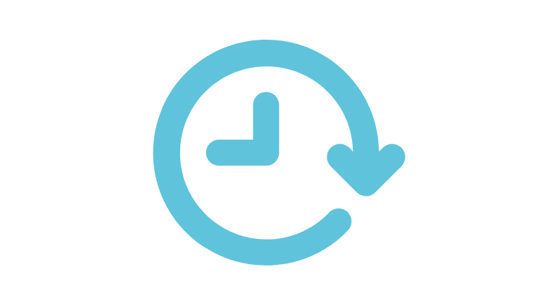 clock time icon video icon